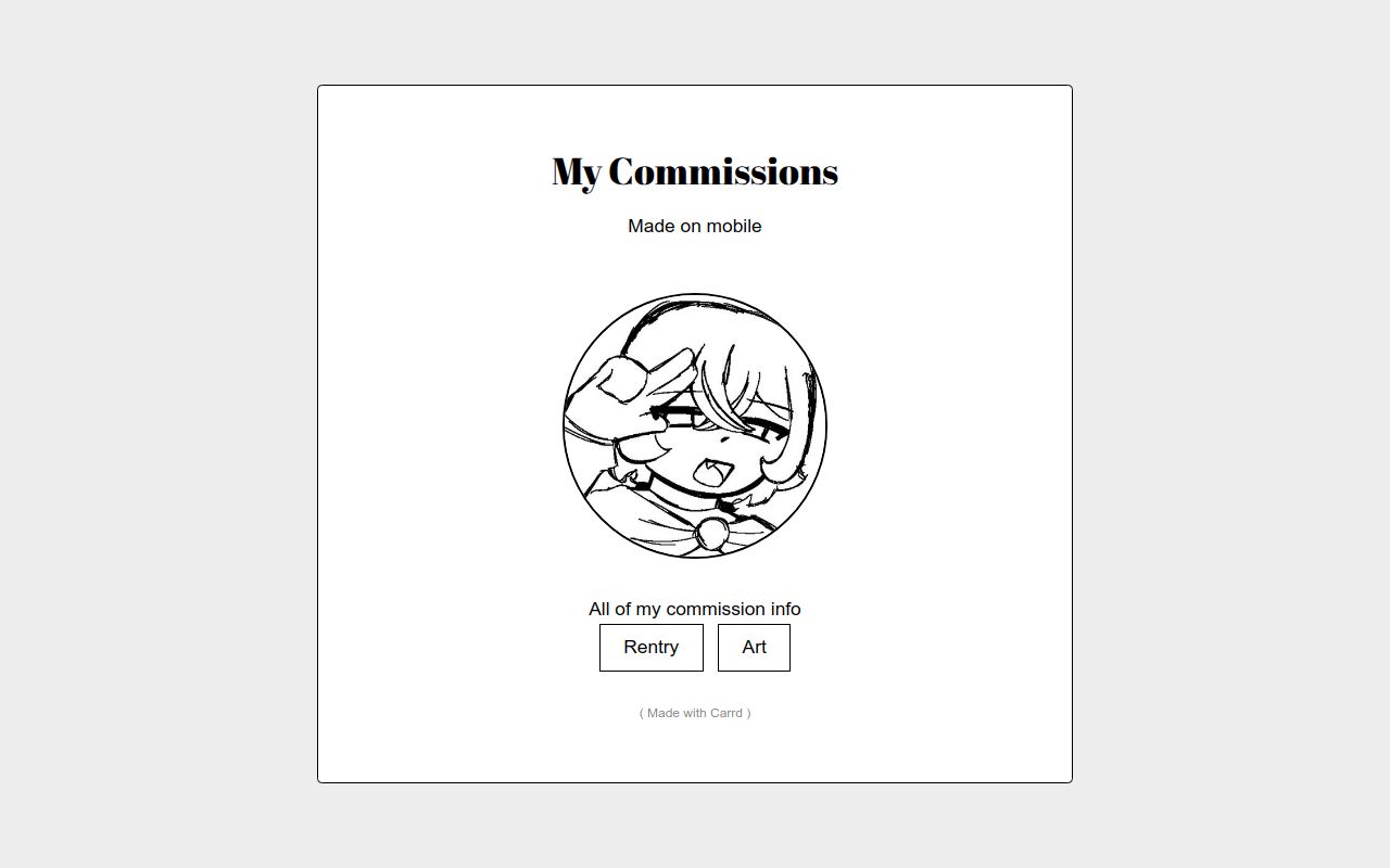 Carrd profile picture for @commissioners